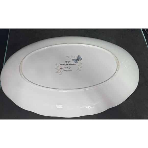 Lenox Butterfly Meadow Large Oval Serving Platter 16" - Picture 6 of 7